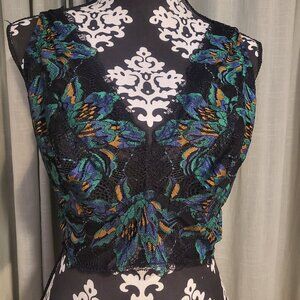 Cosabella Never Say Never Metallics Curvy Plungie Longline Bralette Med